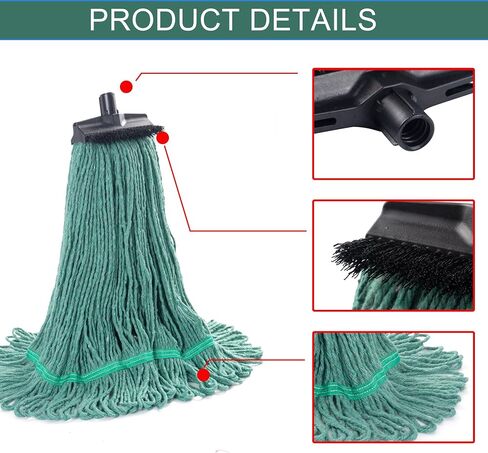 Matthew Cleaning 6 Sets of Commercial Screw On Mop Handle for Floor Cleaning,Heavy Duty Mop Head Replacement Holder 60inch Powder Coated Metal w/Threaded Plastic tip- Gray in Saudi Arabia