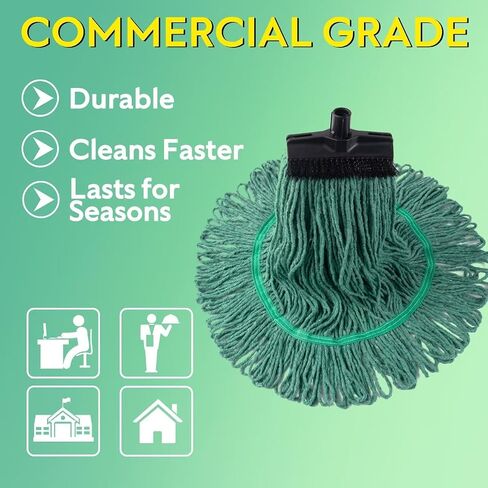 Matthew Cleaning 6 Sets of Commercial Screw On Mop Handle for Floor Cleaning,Heavy Duty Mop Head Replacement Holder 60inch Powder Coated Metal w/Threaded Plastic tip- Gray in Saudi Arabia