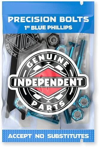 INDEPENDENT Trucks Skateboard Hardware 1" Black/Blue + Tool + White Indy Risers in Saudi Arabia