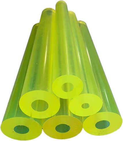 1pc High Strength Translucent Polyurethane Hollow Rod - Elastic Rubber Spring Bar for Vibration Absorption and Buffering, Yellow(40 * 8MM) in Saudi Arabia
