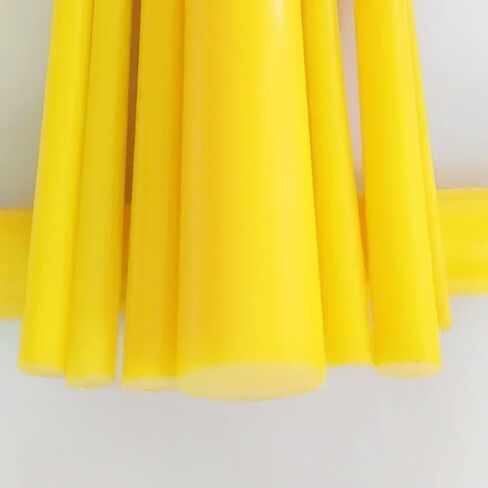 Polyurethane Rod, 1pcs PU Rod, Polyurethane Round Rod Diameter 16-80mm, Length 25/50cm, Hardness 80A Yellow Solid Elastic Rubber Rod(Length 50cm,Diameter 20mm) in Kuwait