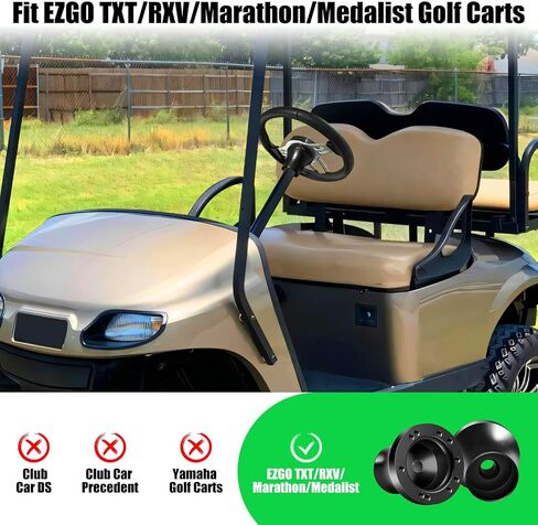 EZGO Steering Wheel Adapter fit EZGO TXT/RXV/Marathon/Medalist Golf Carts Steering Wheel Adapter Golf Cart Accessories(Black) in Saudi Arabia