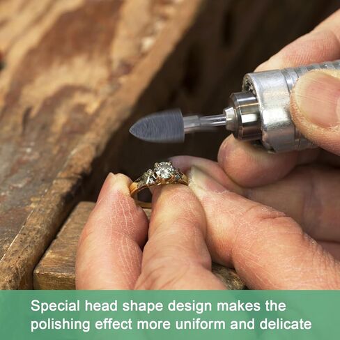 5-Pack Abrasive Mounted Stone Grinding Bits, 1/4 in(6mm) Shank Aluminum Oxide Polishing Sanding Drill Bit for Rotary Tools, 0.79IN(20mm) Dia 80 Grits Point [Gray] in Kuwait