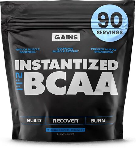 مكاسب في مسحوق BCAA السائبة ، وأحماض الأمينية القائمة على مصنع البلاغ ، ومكملات نباتية خالية من الغلوتين ، مع الكيراتين من أجل التحمل والقوة أثناء التمرين وما بعده ، و 30 حصة in Kuwait