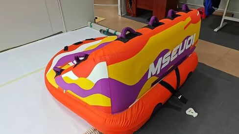 Inflatable Water Towable Tube for Boats Heavy-Duty 1-3 Rider Tow Tube with Reinforced Handles, Quick-Connect Tow Rope, Rapid Air Valve in Saudi Arabia