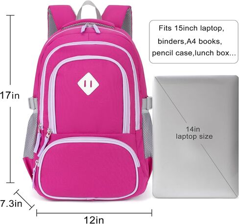 Kids Backpack for Boys Elementary School Backpacks for Child 17 Inch Lightweight Middle School Bookbag for Teens with Chest Strap, Dark Blue in Saudi Arabia