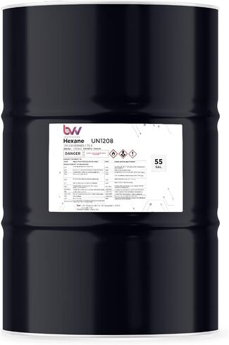 BVV High Purity Lab Grade N-Hexane Solvent - 99% Pure Lab Solvent for Chemical Reaction, Extraction & Chromatography - Versatile Super Solvent - Easy Storage & Use Non-Polar Solvent - 1 Quart in Kuwait