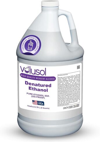 Volu-Sol deveded Ethanol SDA (200 دليل) | مثالي للاستخدام المختبر والصناعي | كاشف الكحول | ليس للاستهلاك البشري | موثوق بها من قبل الرعاية الصحية والصناعات البيطرية- 1 جالون / 4 كوارت in Kuwait