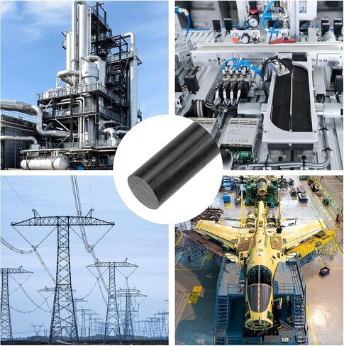 Oedema 3 Pcs Acetal Copolymer Rods, 1/2 Inch Diameter, 12 Inch Length, Black, Round, POM Acetal Rods for Non-Marring Fixtures in Saudi Arabia