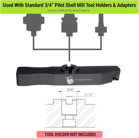 B36 Fly Cutter ، 10 "قطر القطع ، 3/4" اتصال طاحونة قذيفة ، تم تصنيعه في الولايات المتحدة الأمريكية in Saudi Arabia