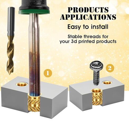 50 PCS M5 إدراج ملولب ، إدراج ملولب المكسرات النحاسية ، إدراج مجموعة الحرارة لمكونات الطباعة ثلاثية الأبعاد وأجزاء بلاستيكية (M5x6 مم L x7 MMOD) in Saudi Arabia