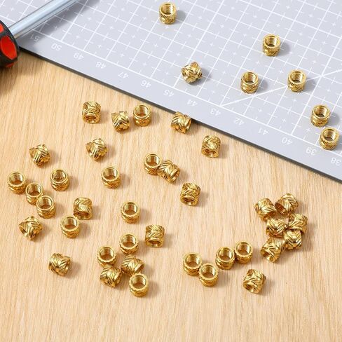 50 PCS M5 إدراج ملولب ، إدراج ملولب المكسرات النحاسية ، إدراج مجموعة الحرارة لمكونات الطباعة ثلاثية الأبعاد وأجزاء بلاستيكية (M5x6 مم L x7 MMOD) in Saudi Arabia