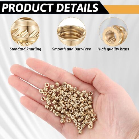 M3 Heat Set Inserts M3 x 4mm x 5mm, 130 Pcs 3D Printing Brass Nuts Knurled Brass Nuts Female Thread Knurled Heat Embedment Nut for 3D Printing Parts Automotive Loptop Plastic Shell in Saudi Arabia