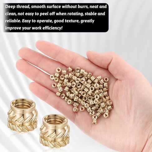 M3 Heat Set Inserts M3 x 4mm x 5mm, 130 Pcs 3D Printing Brass Nuts Knurled Brass Nuts Female Thread Knurled Heat Embedment Nut for 3D Printing Parts Automotive Loptop Plastic Shell in Saudi Arabia