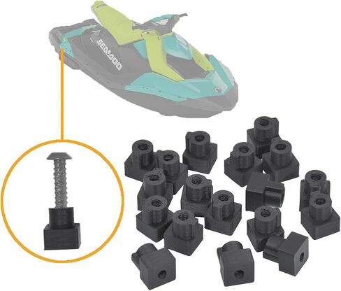 Generic Hull Nut Housing Insert 1 Set (12pcs) for Seadoo Spark/Trixx 2014-2023, Replace 291003793 in Saudi Arabia