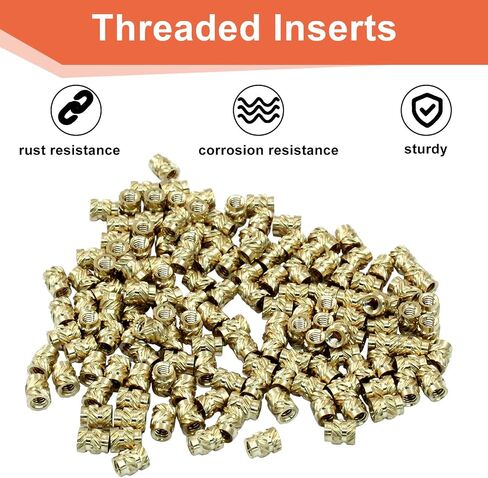 150 Pcs M2 Threaded Inserts, M2x4x3.2 Heat Set Insert for 3D Printing, Brass Metric Knurled Nuts in Saudi Arabia