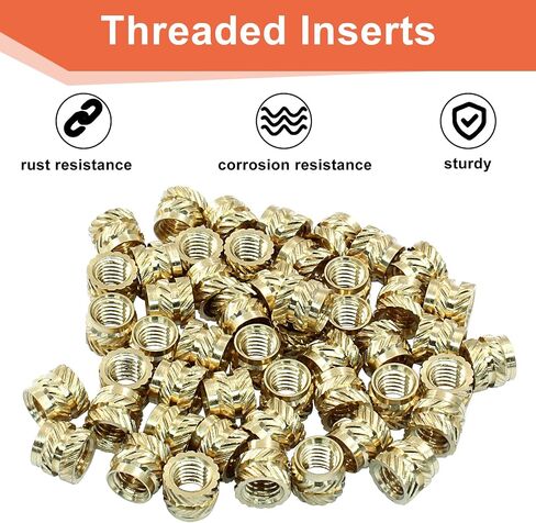 150 Pcs M2 Threaded Inserts, M2x4x3.2 Heat Set Insert for 3D Printing, Brass Metric Knurled Nuts in Saudi Arabia
