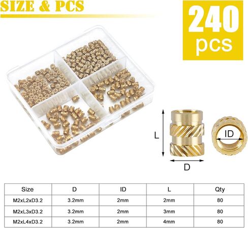 180pcs M3 إدراج ملولبة ، مجموعة تشكيلة من المكسرات المقيسة بالخيط الإناث ، مجموعة حرارة من النحاس الأجزاء البلاستيكية ومكونات الطباعة ثلاثية الأبعاد ، إدراج ملولبت بالمجموعة الحرارية in Saudi Arabia
