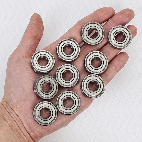 10 PCS 6003-2RS Deep Groove Ball Bearings - 17x35x10mm, Bearings with Rubber Seal & High RPM Support for Machine Tools,Wheels,ousehold Appliances,Agricultural Equipment in Saudi Arabia