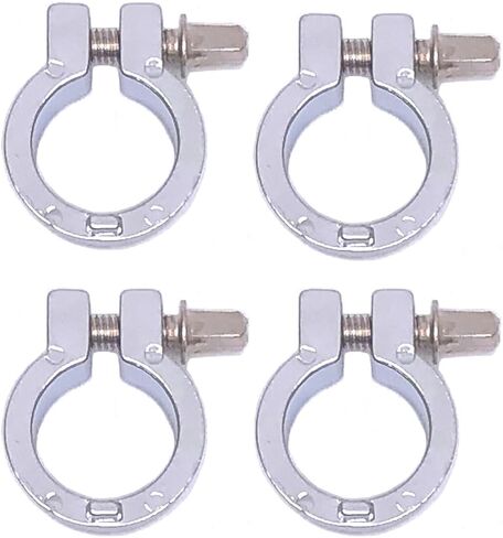 4pcs Drum Stand Memory Lock 7/8 Inch Diameter Cymbal Stand Chrome Hinged Memory Lock Cowbell Bracket Clamp Drum Rack Parts Compatible with SC-GCML Silver in Saudi Arabia