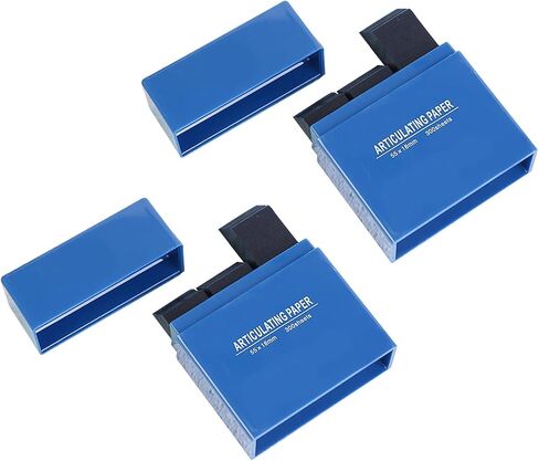 Dental Articulating Paper 300 Sheets, Thin Test Papers for Accurate Occlusal Bite Adjustment and Contact Testing, Dental Restoration Oral Care Supplies (Blue-2 Pcs) in Kuwait