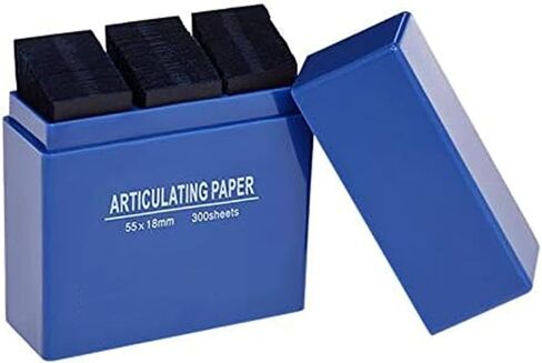 Dental Articulating Paper 300 Sheets, Thin Test Papers for Accurate Occlusal Bite Adjustment and Contact Testing, Dental Restoration Oral Care Supplies (Blue-2 Pcs) in Kuwait