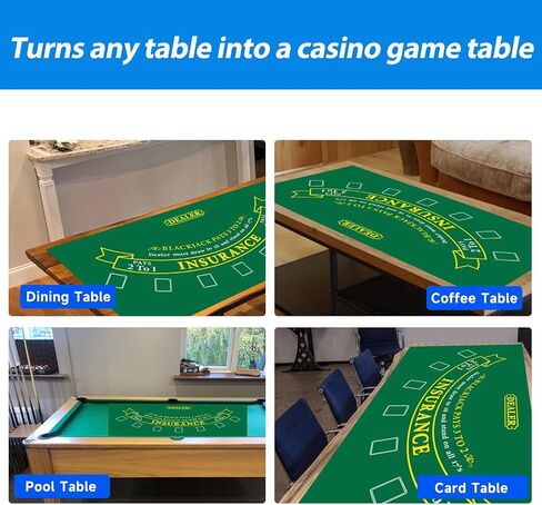 GSE Games & Sports Expert 36 "X 72" Casino Layout Felt ، Professional Casino Tabletop Fin in Kuwait
