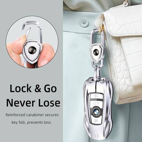 for BMW Key Fob Cover Case, Keychain, Metal Shell Cover Compatible for 2 4 5 6 7 Series X1 X2 X3 X4 X5 X6 M8 M7 M6 M5 M4 M3 M2 M1 430i 340i 840i 2015-2023 (Classic Black，for Benz-B) in Saudi Arabia