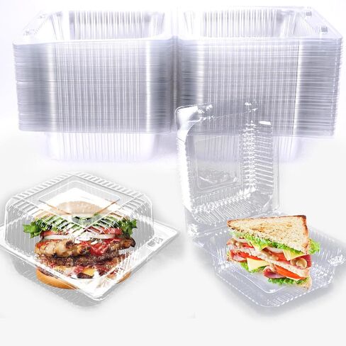 200 Pack Cake Slice Container, Square Cake Slice Boxs Clear Containers With Hinged Lids, Bento Cake Box For Fruit, Salad, Sandwiches, Dessert, Fruit, Pastry in Saudi Arabia