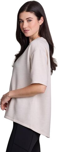 RBX Oversized T-Shirt for Women, Luxe Athleisure Fabric Loungewear Short Sleeve Workout Top with Plus Sizes in Saudi Arabia