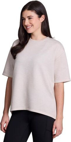 RBX Oversized T-Shirt for Women, Luxe Athleisure Fabric Loungewear Short Sleeve Workout Top with Plus Sizes in Saudi Arabia