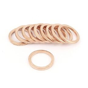 M14 M15 M16 Flat Copper Washer Ring Seal Gasket, Good wear Resistance(M16*28 * 2 2PCS) in Kuwait