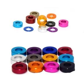 20pcs M3 Aluminum Washer M360.5/1/1.5/2/2.5/3mm M3 Colourful Anodized Aluminum Flat Washers Gasket, Good wear Resistance(Gloden,M3x6x0.5) in Kuwait
