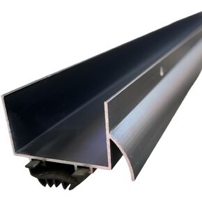 U Shaped Aluminum Door Bottom Sweep with Drip Cap, Weather Stripping Seal for Exterior Doors, 1 3/4" Width, Black (36 Inch) in Saudi Arabia