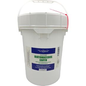 Natures Wisdom Food Grade Diatomaceous Earth (5 Gallon), 100% Pure Freshwater Amorphous Silica, Food Grade Bucket with Screw Lid, Durable Pail, Air-Tight, Resealable, Child Resistent, Senior Friendly in Saudi Arabia