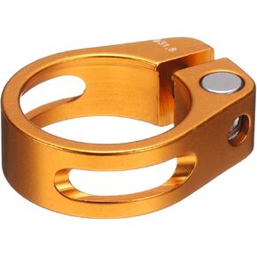 HARFINGTON Bike Seat Post Clamp 31.8mm Bike Clip Aluminum Alloy Bicycle Locking Seat Post Ring with M4 Hex Screw for 27.2 to 28.6mm Bicycle Mountain Bike Road Bike Post Tube, Silver in Kuwait