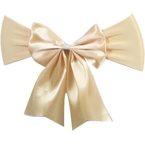 Elegant Chair Sash Bows Stretch Chair Band Polyester Ribbon for Wedding Add Romances Atmospheres to Any Celebration in Kuwait