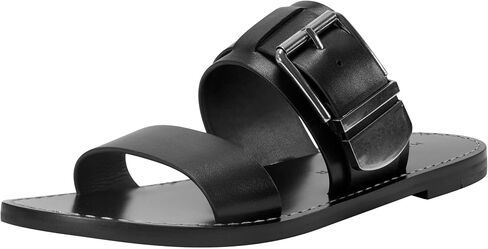 Women's HALLYN Flat Sandal, Taupe Suede 240, 9 in Saudi Arabia