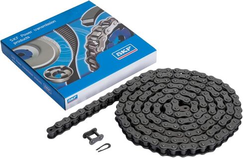 SKF #100-1 Simplex Rivited Roller Chain - 1.25 in Pitch - ANSI - 10 Feet - Heated Carbon Steel + Extra Connecting Link in Saudi Arabia
