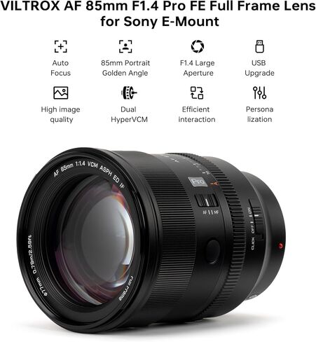 Viltrox AF 28mm F4.5 Pancake Lens for Sony E-Mount, Auto Focus Chips-Size Lens, Ultra-Thin Prime Wide Angle Lens, Full Frame Lens for Sony E-Mount Camera Lens in Kuwait