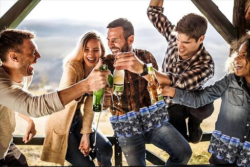 2 Pack Beer Belt, 6 Cans Drink Holder Beer Waist Holder Beer Soda Belt Holster Adjustable Waist Pack Bag for Christmas, Parties, Picnics, Camping, Hiking, Barbeque-Camouflage Green in Kuwait