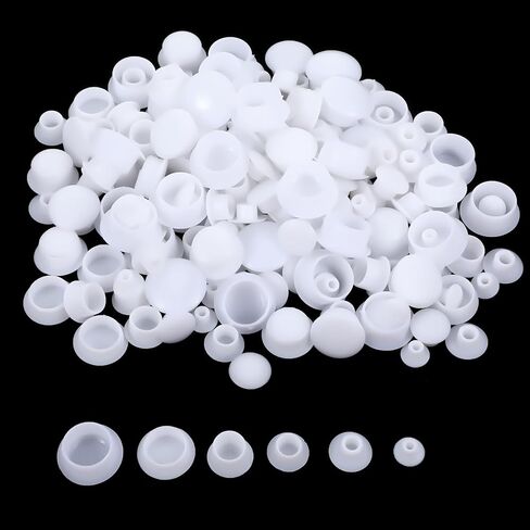180pcs مقابس ثقب بيضاء ، 6 مقابس ثقب بلاستيكية ، مقابس ثقب ، متنوعة لثغرات الأظافر ، ثقوب المسمار ، ثقوب التقسيم في الخزانات ، الأقواس ، الرفوف (5 مم/6 مم/8 مم/10 مم/12 مم/14 مم) in Saudi Arabia