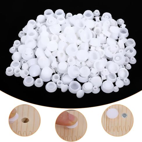 180pcs مقابس ثقب بيضاء ، 6 مقابس ثقب بلاستيكية ، مقابس ثقب ، متنوعة لثغرات الأظافر ، ثقوب المسمار ، ثقوب التقسيم في الخزانات ، الأقواس ، الرفوف (5 مم/6 مم/8 مم/10 مم/12 مم/14 مم) in Saudi Arabia