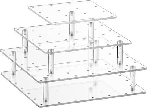 Lollipop Stand Display Clear Cake Pop Stands Display Stand Tower Acrylic 56 Hole Tiered Candy Tree Holder for Party Decorating Wedding Events in Kuwait
