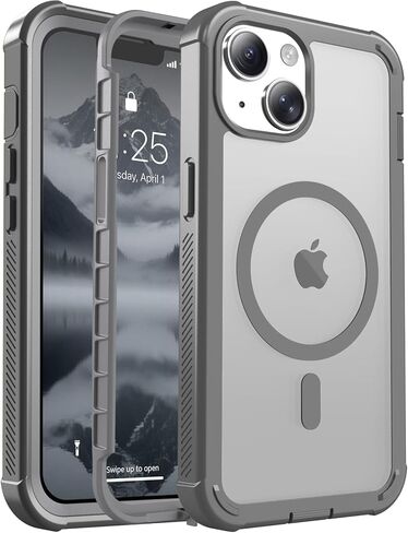 for iPhone 12 case, [Compatible with MagSafe][Military Grade Drop Protection][Heavy Duty Protection][Non-Slip][Shockproof] with 2-Layer Durable Bumper Phone Case 6.1''-Rose in Saudi Arabia