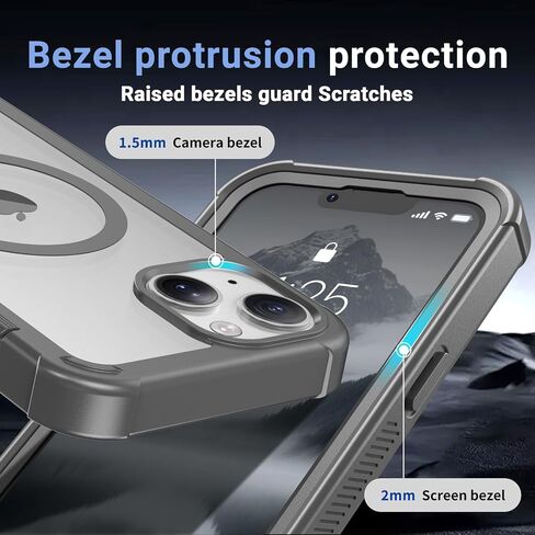 for iPhone 12 case, [Compatible with MagSafe][Military Grade Drop Protection][Heavy Duty Protection][Non-Slip][Shockproof] with 2-Layer Durable Bumper Phone Case 6.1''-Rose in Saudi Arabia