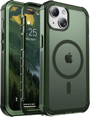 for iPhone 12 case, [Compatible with MagSafe][Military Grade Drop Protection][Heavy Duty Protection][Non-Slip][Shockproof] with 2-Layer Durable Bumper Phone Case 6.1''-Rose in Saudi Arabia