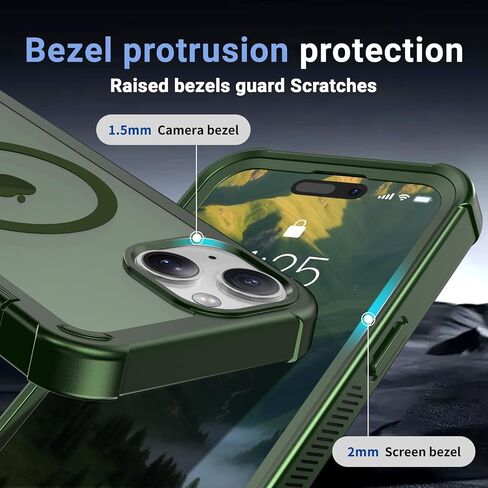 for iPhone 12 case, [Compatible with MagSafe][Military Grade Drop Protection][Heavy Duty Protection][Non-Slip][Shockproof] with 2-Layer Durable Bumper Phone Case 6.1''-Rose in Saudi Arabia