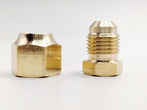 (حزمة من 4) النحاس SAE 45 درجة 5/16 بوصة O.D. مقابس غطاء مضيئة الأنبوب وتركيب المكونات لأنبوب التبريد نظام HVAC/محول صمام تقسيم مصغرة/خط غاز in Kuwait