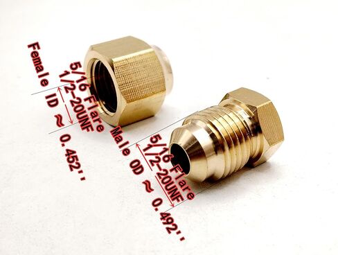 (حزمة من 4) النحاس SAE 45 درجة 5/16 بوصة O.D. مقابس غطاء مضيئة الأنبوب وتركيب المكونات لأنبوب التبريد نظام HVAC/محول صمام تقسيم مصغرة/خط غاز in Kuwait